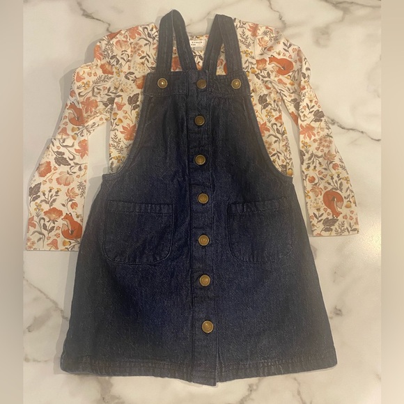 3T Fall Outfit - denim jumper - Picture 1 of 3